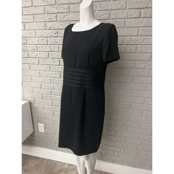 Positive Attitude Petite Black Ribbon Detail Dress And Jacket Set Size 12P - Picture 6 of 14